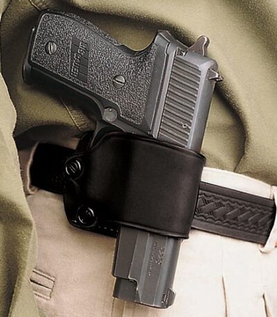 DESANTIS YAQUI SLIDE HOLSTER - RH LEATHER LARGE SA AUTOS BLK
