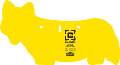 CALDWELL AR500 COYOTE TARGET - 3/8"  AR500 STEEL YELLOW