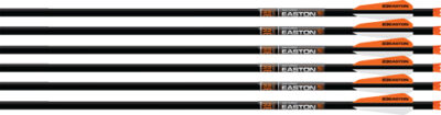 EASTON XBOW BOLT 9MM CARBON - 20" W/3" VANES HALF MOON 6-PK