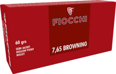 FIOCCHI 7.65 BROWNING - 60GR SJHP 50RD 20BX/CS