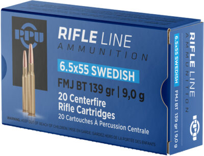 PPU 6.5X55 MAUSER 139GR FMJ - 20RD 10BX/CS
