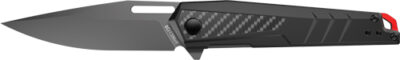 REAL AVID RAV-5 KNIFE ASSISTED - FOLDING 3.4" BLD BLACK ALUM.
