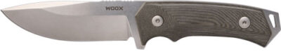 WOOX KNIFE ROCK 62 FIXED BLADE - 4.25" GREY MICARTA PLAIN HNDL