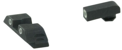 AmeriGlo GL5115 Classic Tritium Sight Set for Glock  Green Tritium White Outline Front Sight-Yellow Tritium White Outline Rear Sight