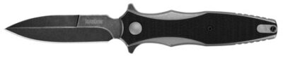 Kershaw 1559 Decimus  3.25" Folding Spear Point Plain Blackwash 8Cr13MoV SS Blade Black/Stonewashed Nylon/SS Handle Includes Pocket Clip