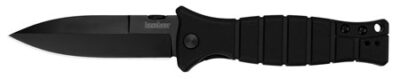 Kershaw 3425 XCOM  3.60" Folding Spear Point Plain Black Oxide 8Cr13MoV SS Blade Black Glass-Filled Nylon Handle Includes Pocket Clip