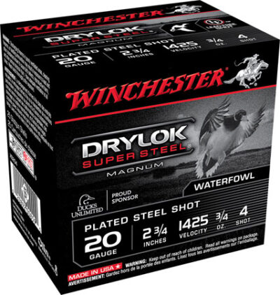 Winchester Ammo XS204 Drylok Super Steel Magnum 20Gauge 2.75" 3/4oz 4Shot 25 Per Box/10 Case