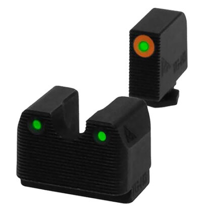 Rival Arms RA4A231G In-Line MOS Night Sights for G17/G19  Green Tritium Orange Outline Front Sight-Green Tritium White Outline Rear Sight