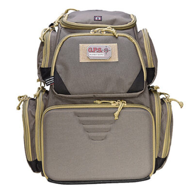 GPS Bags 1611SC Sporting Clays Backpack Olive w/Visual ID Storage System, Lockable Zippers, Storage Pockets, Pull-Out Rain Cover