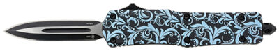 Templar Knife SMDT131 Maiden Teal Gen II Small 2.69" OTF Dagger Plain Black Oxide Stonewashed 440C SS Blade/ 4.31" Teal Aluminum Handle Features Glass Breaker Includes Pocket Clip/Sheath