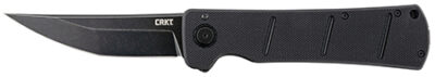 CRKT 2908 Inazuma No Ken  3.68" Folding Plain Stonewashed D2 Steel Blade/ Black G10 Handle Includes Pocket Clip