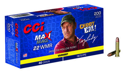 CCI 958 Maxi-Mag Varmint 22WMR 40gr Jacketed Hollow Point 200 Per Box/10 Case