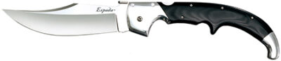 Cold Steel CS62MA Espada  XL 7.50" Folding Clip Point Plain S35VN SS Blade/9.25" Black w/Polished Bolsters G10 Handle Includes Belt Clip