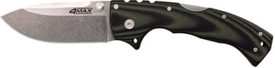 Cold Steel CS62RMA 4-Max Elite 4" Folding Drop Point Stonewashed S35VN SS Blade/6" Black G10 Handle Includes Belt Clip