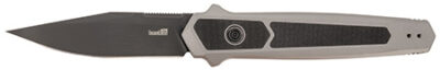 Kershaw 7951 Launch 17 Automatic 3.50" Folding Clip Point Plain Black Cerakote S35VN Blade, Gray Anodized w/Black G10 Inlays Aluminum Handle, Includes Pocket Clip