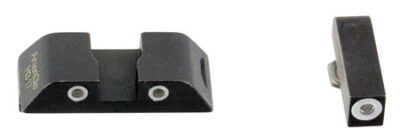 AmeriGlo GL119 Classic Tritium Sight Set for Glock  Green Tritium White Outline Front Sight-Green Tritium White Outline Rear Sight