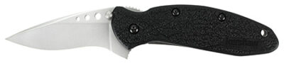 Kershaw 1620 Scallion  2.40" Folding Flipper Plain Bead Blasted 420HC SS Blade Black Glass-Filled Nylon Handle Includes Pocket Clip