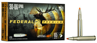 Federal P3006TT2 Premium  30-06Springfield 165gr Trophy Bonded Tip 20 Per Box/10 Case
