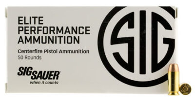 Sig Sauer E40SW150 Elite Performance  40S&W 165gr V-Crown Jacketed Hollow Point 50 Per Box/10 Case
