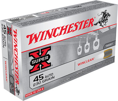 Winchester Ammo WC452 Super X  45ACP 230gr Winclean Brass Enclosed Base 50 Per Box/10 Case