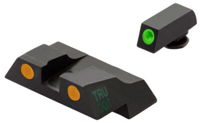 Meprolight USA 102263301 Tru-Dot  Green Tritium White Outline Front Sight-Orange Tritium White Outline Rear Sight Glock 26/27
