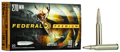 Federal P270TT3 Premium  270Win 140gr Trophy Bonded Tip 20 Per Box/10 Case