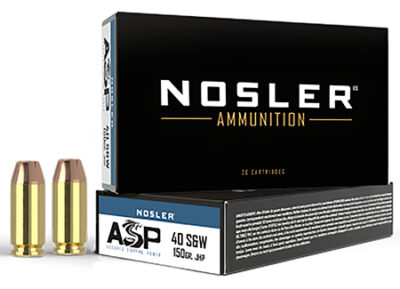 Nosler 51181 Assured Stopping Power Handgun 40S&W 150gr Jacketed Hollow Point 50 Per Box/10 Case