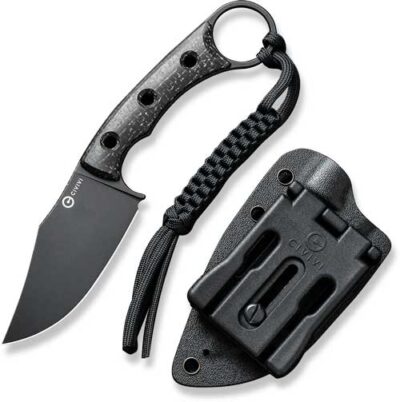 CIVIVI KNIFE MIDWATCH 3.39" - BLK BURLAP MICARTA/BLK STNWSH