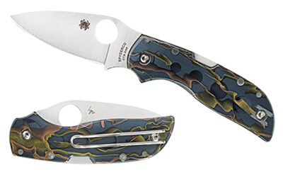 Spyderco C152RNP Chaparral Raffir Noble 2.80" Folding Plain Satin CTS XHP Steel Blade/Smoke Colored Acrylic/Brass & Copper Mesh Handle Includes Pocket Clip