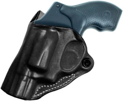 DESANTIS MINI SCABBARD HOLSTER - LH OWB LEATHER J-FRM 2-2.25 BL