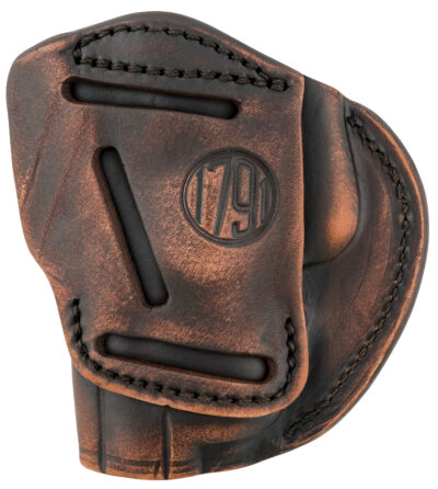 1791 Gunleather 4WH5VTGR 4-Way  IWB/OWB Size 05 Vintage Leather Belt Clip Compatible w/Glock 17/Springfield XD/S&W M&P/HK VP9 Right Hand