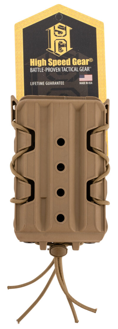 High Speed Gear 162R01CB X2R Taco V2 Mag Pouch Double, Coyote Brown Polymer, Belt Clip/MOLLE U-Mount, Compatible w/ AR/AK Rifle Mags