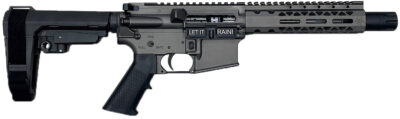 Black Rain Ordnance BRO24102501 Spec15  556 NATO 7" Black Nitride Steel Barrel, Tungsten Gray Cerakote Receiver, Black Stock
