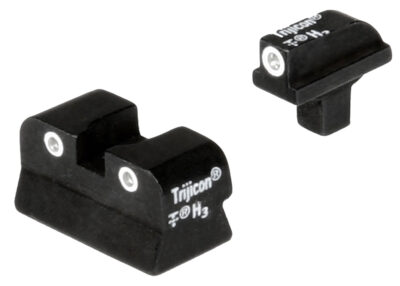 Trijicon 600138 Bright & Tough Night Sights  Green/Tritium White Outline Front Sight-Green/Tritium White Outline Rear Sight Colt 1911 0.125 Tang
