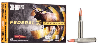 Federal P3006F Premium  30-06Springfield 180gr Nosler Partition 20 Per Box/10 Case