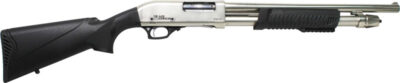 IVER JOHNSON PUMP 12GA. 3" - 18" CYLINDER SATIN NICKEL SYN