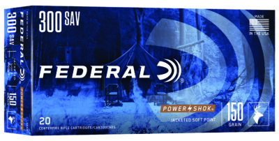 Federal 300A Power-Shok  300Savage 150gr Jacketed Soft Point 20 Per Box/10 Case