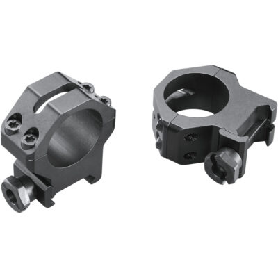 Weaver Classic 4Hole Skeleton Rings Matte Black 1"" High Clamshell Pack