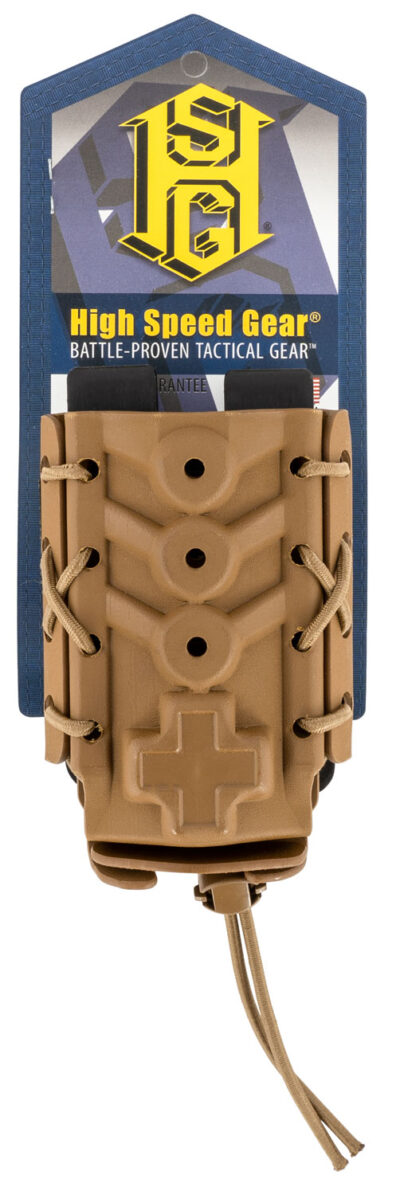 High Speed Gear 11TQK0CB Tourniquet TACO  Coyote Brown Kydex, 2" Belt Clip/MOLLE U-Mount, Compatible w/ Most Tourniquets