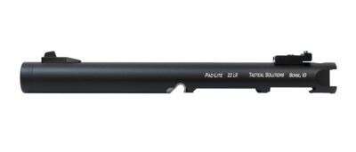 Tactical Solutions PLIV6TEMBNF Pac-Lite Barrel 22 LR 6" Threaded, Drilled & Tapped, Adj. Sights, Black Anodized for Ruger Mark IV & IV 22/45