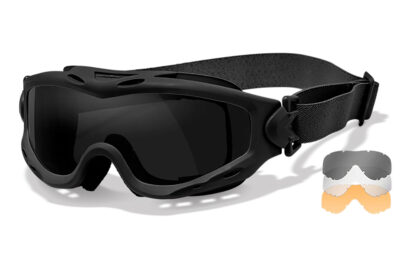 Wiley X SP293B Spear Goggles Smoke Gray/Clear/Light Rust Lens Matte Black Frame
