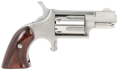 North American Arms 22LRGBG Mini-Revolver  22 LR 5 rd 1.13" Barrel, Stainless Steel Barrel/Cylinder/Frame, Exclusive Wood Boot Grip