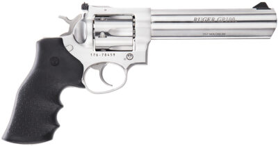 Ruger 1707 GP100  Medium Frame 357 Mag 6rd 6" Satin Stainless Steel Barrel, Cylinder & Frame, Hogue Monogrip, Transfer Bar Safety, Exposed Hammer