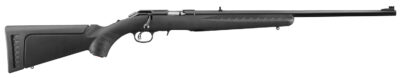 Ruger 8301 American Rimfire  Full Size 22 LR 10+1 22" Satin Blued Alloy Steel Barrel, Drilled & Tapped Receiver, Black Synthetic Adjustable Stock, Right Hand