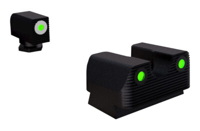 Rival Arms RA1B231G Night Sights for G17/G19  Green Tritium White Outline Front Sight-Green Tritium Black Outline Rear Sight