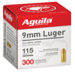 Aguila 1E097700 Target & Range Handgun 9mm Luger 115gr Full Metal Jacket 300 Per Box/4 Case