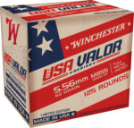 Winchester Ammo USA855125 USA Valor M855 Green Tip 5.56x45mmNATO 62gr Full Metal Jacket 125 Per Box/10 Case