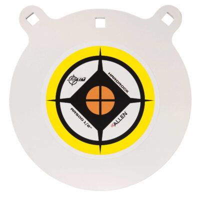 EZ-Aim 15600 Hardrock  10" AR500 Steel Gong Shooting Target .50" Thickness White / Yellow / Black