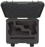 Nanuk 910CLASG6 910 Classic 2 Up Pistol Case Olive Polymer w/ Latches & Closed-Cell Foam Padding 13.20" L x 9.20" W x 4.10 " H Interior Dimensions