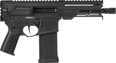 CMMG 54AA847AB Dissent  5.7x28mm 32+1 6.50", Black Cerakote Rec, OEM Grip, Picatinny Buffer Adapter, Zeroed Drop-In Single Stage Trigger